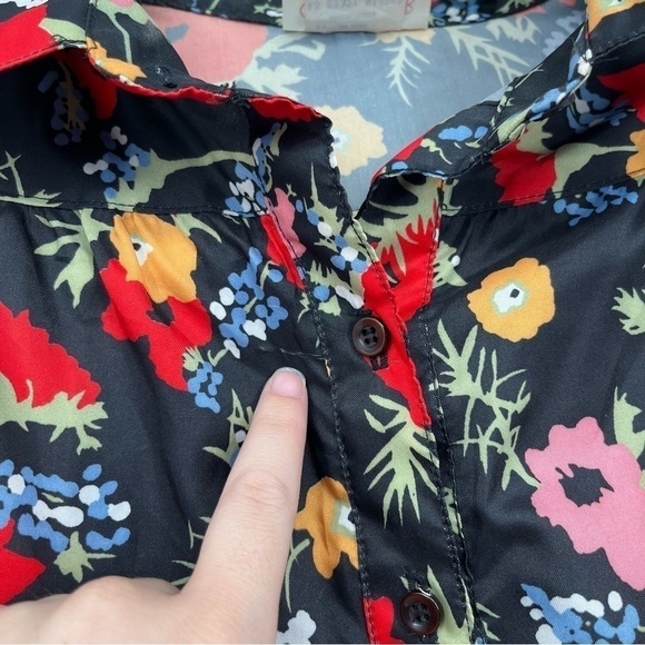 Vintage Retro Floral Button up Blouse Women’s Modern Size Medium/Large (AS IS) - Picture 10 of 10